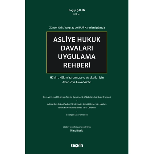 Sekin Yaynevi Asliye Hukuk Davalar Uygulama Rehberi (Ragp ahin)