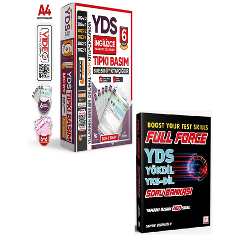 �nformal Yay�nlar� Yds �ngilizce Son 6 S�nav ��km�� Sorular+Tercih Yay�nlar� Full Force YDS �ngilizce Soru Bankas� Seti(2Kitap)