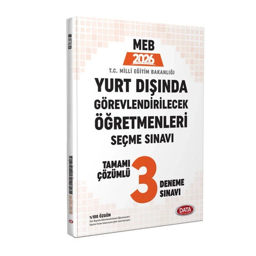 Data 2026 MEB Yurt D���nda G�revlendirilecek ��retmenleri Se�me S�nav� 3 Deneme ��z�ml� Data Yay�nlar�