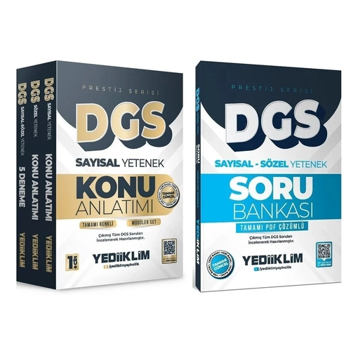 Yediiklim Yay�nlar� 2026 DGS Prestij Mod�ler Konu + Soru Bankas� 2 li Set