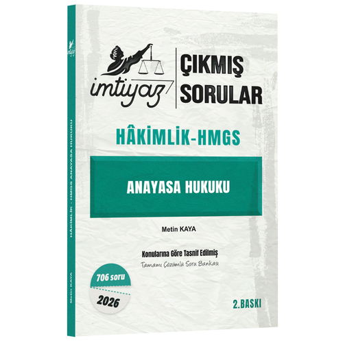 �mtiyaz 2026 Hakimlik HMGS Anayasa Hukuku ��km�� Sorular ��z�ml� 2. Bask� - Metin Kaya �mtiyaz Yay�nc�l�k