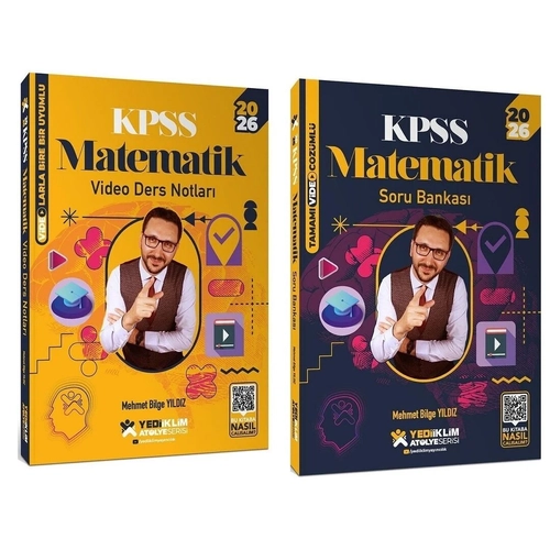 Yediiklim Yay�nlar� 2026 KPSS Matematik At�lye Video Ders Notlar� + Soru Bankas� 2 li Set - Mehmet Bilge Y�ld�z