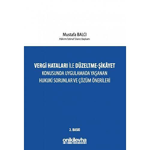 On ki Levha Yaynlar Vergi Hatalar le Dzeltme - ikayet Mustafa Balc