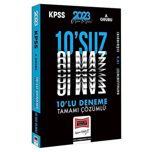 Yarg Yaynlar 2023 KPSS A Grubu Tamam zml 10'suz Olmaz 10 Deneme