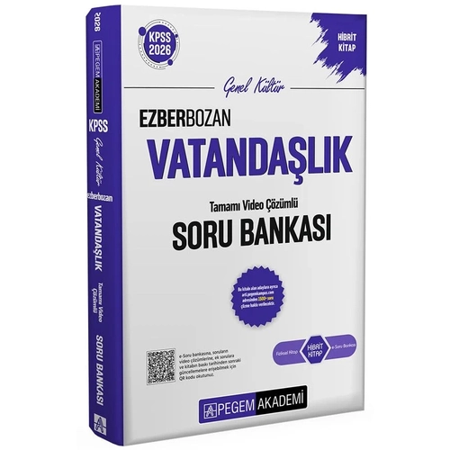 Pegem 2026 KPSS Vatanda�l�k Ezberbozan Soru Bankas� Video ��z�ml� Pegem Akademi Yay�nlar�
