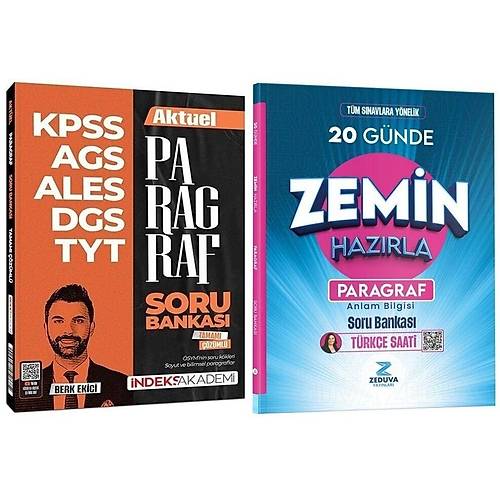 Zeduva + �ndeks YKS TYT KPSS T�rk�e Saati Paragraf Anlam Bilgisi 20 G�nde Zemin Haz�rla Soru Bankas� 2 Kitap Set - �znur Saat Y�ld�r�m Zeduva + �ndeks Akademi Yay�nlar�