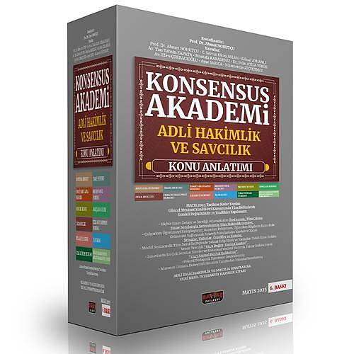 KONSENSUS Akademi Adli Hakimlik ve Savc�l�k Konu Anlat�m� 2025