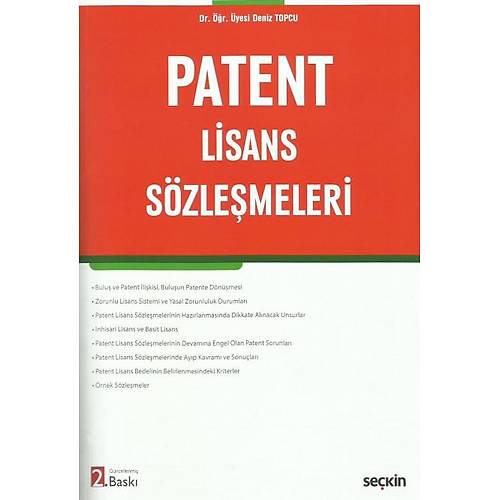 Seçkin Yayınevi Patent Lisans Sözleşmeleri (Deniz Topcu)