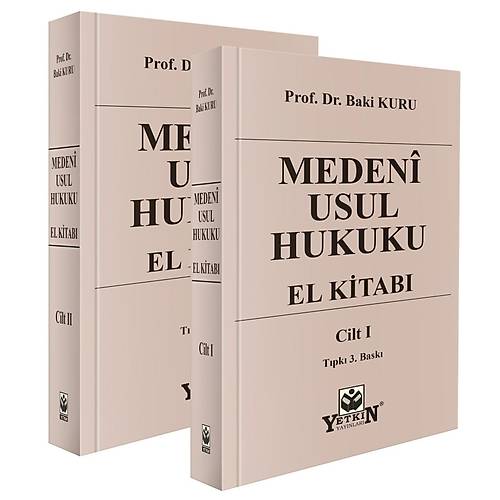 Yetkin Yayınları Medeni Usul Hukuku EL Kitabı ( 2 CİLT ) Baki Kuru ...