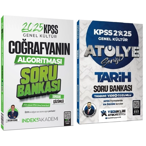Yediiklim + ndeks 2025 KPSS Tarih + Corafya Atlye Soru Bankas 2 li Set - Ahmet Uur Karakuza