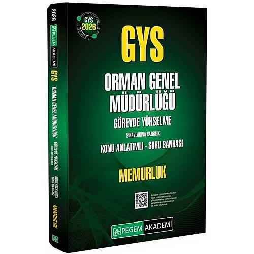 Pegem 2026 GYS Orman Genel M�d�rl��� Memurluk Konu Anlat�ml� Soru Bankas� G�revde Y�kselme Pegem Akademi Yay�nlar�