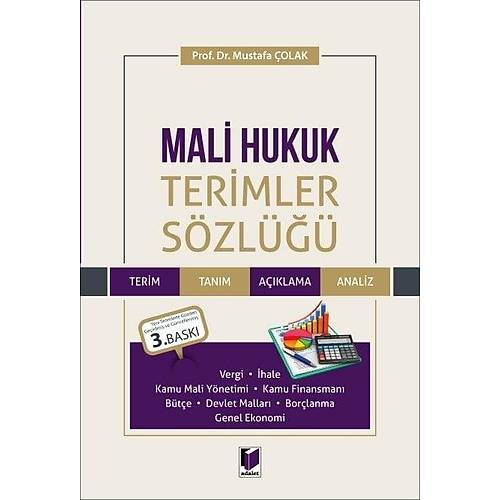 Adalet Yay�nlar� Mali Hukuk Terimler S�zl��� (Mustafa �olak) 3.Bask� Haziran 2026
