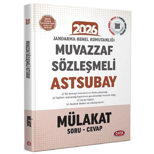 Data 2026 Jandarma Genel Komutanl��� Muvazzaf/S�zle�meli Astsubay M�lakat S�nav�na Haz�rl�k Kitab� Data Yay�nlar�