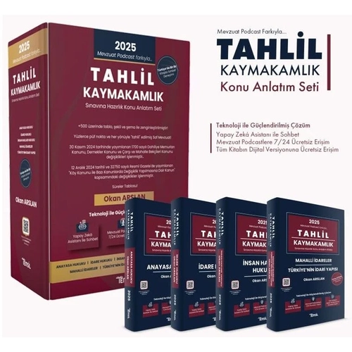 Temsil 2025 TAHL�L Kaymakaml�k Konu Anlat�m� Mod�ler Set - Okan Arslan Temsil Yay�nlar�