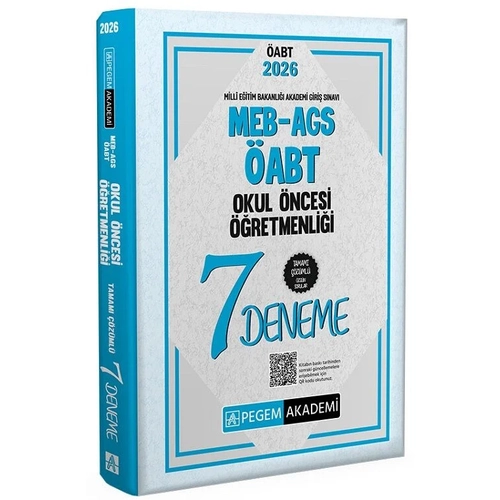 Pegem 2026 �ABT MEB-AGS Okul �ncesi ��retmenli�i 7 Deneme ��z�ml� Pegem Akademi Yay�nlar�