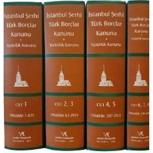 Vedat Kitaplk stanbul erhi Trk Borlar Kanunu (4 Kitap - 8 Cilt) Takm