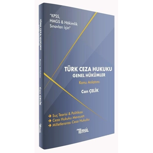 Temsil Yay�nlar� HMGS Hakimlik KPSS A Grubu T�rk Ceza Hukuku Genel H�k�mler Konu Anlat�m� - Can �elik