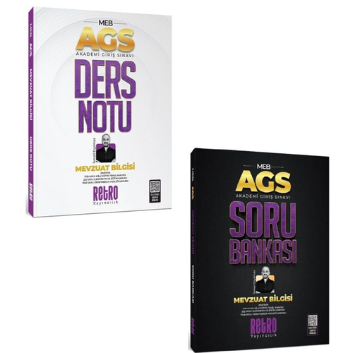 Retro Yaynclk 2025 MEB-AGS Mevzuat Bilgisi Ders Notu+Soru Bankas Seti(2Kitap)