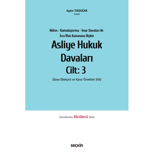 Sekin Yaynevi Asliye Hukuk Davalar Cilt:3 (Aydn Tekdoan)