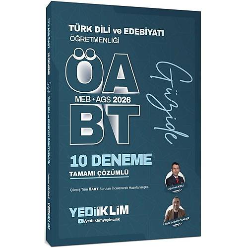 Yediiklim 2026 �ABT MEB-AGS T�rk Dili ve Edebiyat� ��retmenli�i 10 Deneme ��z�ml� - O�uzhan K�rl�, Halil �brahim Canl�er Yediiklim Yay�nlar�
