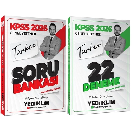 Yediiklim 2026 KPSS T�rk�e Soru Bankas� + 22 Deneme 2 li Set - Mustafa Onur Bozku� Yediiklim Yay�nlar�