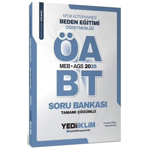 Yediiklim 2026 ABT MEB-AGS Beden Eitimi retmenlii Spor Ktphanesi Soru Bankas zml Yediiklim Yaynlar