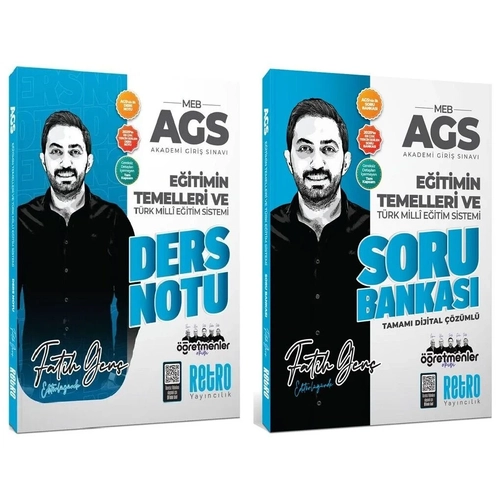 Retro 2026 MEB-AGS E�itimin Temelleri ve T�rk Milli E�itim Sistemi Ders Notu + Soru Bankas� 2 li Set - Fatih Gen� Retro Yay�nc�l�k
