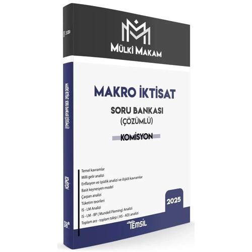 Temsil 2025 M�LK� MAKAM Makro �ktisat Soru Bankas� ��z�ml� Temsil Kitap Yay�nlar�