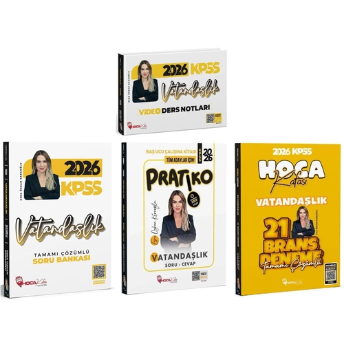 Hoca Kafas� 2026 KPSS Vatanda�l�k Video Ders Notlar� + Soru Bankas� + Pratiko Soru Cevap + 21 Deneme 4 l� Set - Esra �zkan Karao�lu Hoca Kafas� Yay�nlar�