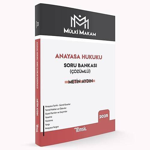 Mlki Makam Anayasa Hukuku zml Soru Bankas Temsil Kitap Yaynlar 2025