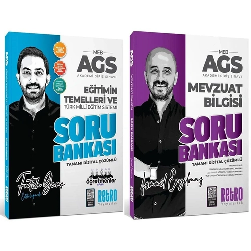 Retro 2026 MEB-AGS E�itimin Temelleri ve T�rk Milli E�itim Sistemi + Mevzuat Bilgisi Soru Bankas� 2 li Set Retro Yay�nc�l�k