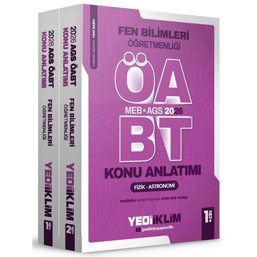 Yediiklim 2026 �ABT MEB-AGS Fen Bilgisi ��retmenli�i Konu Anlat�m� Mod�ler Set Yediiklim Yay�nlar�