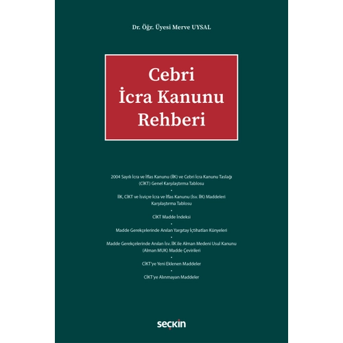 Se�kin Yay�nc�l�k Cebri �cra Kanunu Rehberi Merve Uysal 1. Bask�,� Ocak 2026