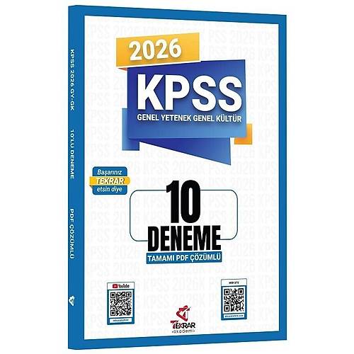 Tekrar Akademi 2026 KPSS Genel Yetenek Genel K�lt�r 10 Deneme ��z�ml� Tekrar Akademi Yay�nlar�
