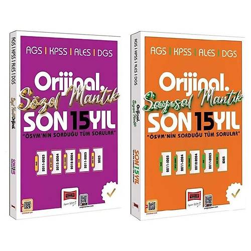 Yarg� 2026 KPSS MEB-AGS ALES DGS S�zel + Say�sal Mant�k Orijinal ��km�� Sorular Son 15 Y�l 2 li Set Yarg� Yay�nlar�