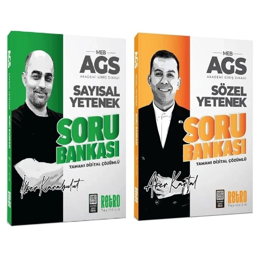 Retro 2026 MEB-AGS S�zel + Say�sal Yetenek Soru Bankas� 2 li Set - Aker Kartal, �lker Karabulut Retro Yay�nc�l�k