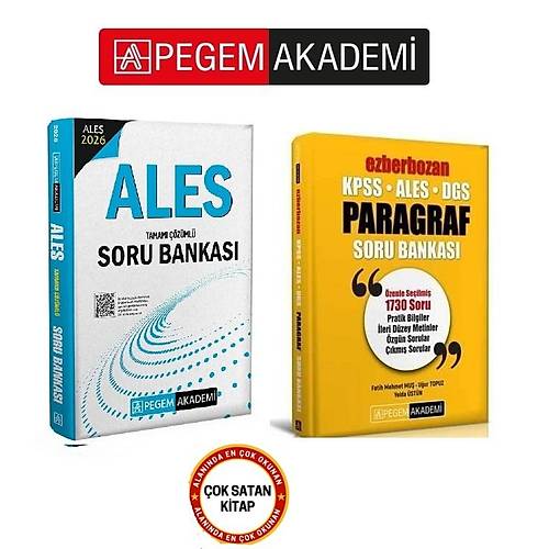 Pegem 2026 ALES Soru Bankas� Tamam� ��z�ml� &Paragraf Soru Bankas� Seti