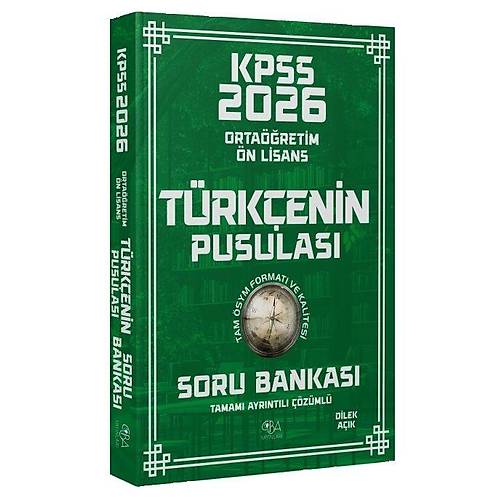CBA Yay�nlar� 2026 KPSS Lise Orta��retim �n Lisans T�rk�enin Pusulas� Soru Bankas� ��z�ml� - Dilek A��k CBA Yay�nlar�