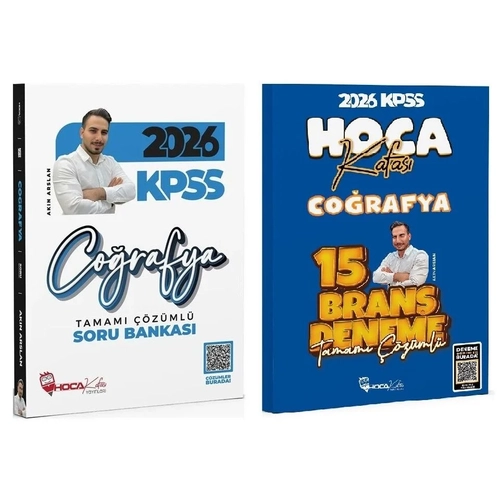 Hoca Kafas� 2026 KPSS Co�rafya Soru Bankas� + 15 Deneme 2 li Set - Ak�n Arslan Hoca Kafas� Yay�nlar�