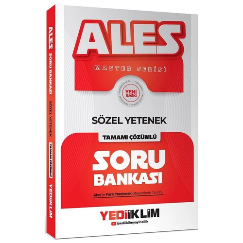 Yediiklim 2027 ALES MASTER S�zel Yenetek Soru Bankas� ��z�ml� Yediiklim Yay�nlar�