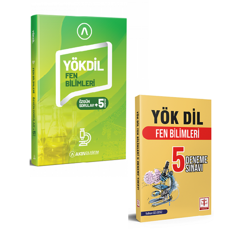 Ak�n Dil-Y�KD�L Fen Bilimleri Soru Bankas� ve 5 Deneme-Tercih Yay�nlar� Y�KD�L 5 Deneme (2Kitap)
