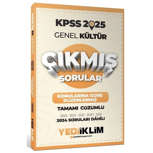 Yediiklim 2025 KPSS Genel Kltr km Sorular Konularna Gre zml Yediiklim Yaynlar