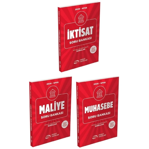 Murat 2026 KPSS A Grubu Muhasebe + �ktisat + Maliye Soru Bankas� 3 l� Set Murat Yay�nlar�
