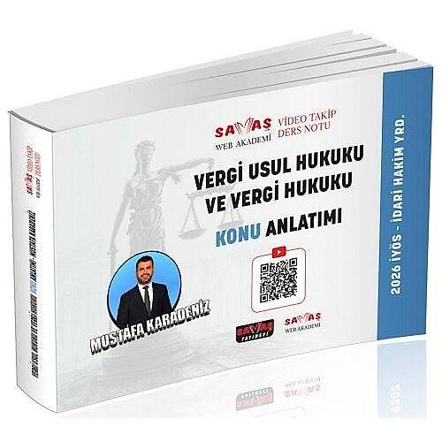 Sava� 2026 �Y�S �dari Hakim Yard�mc�l��� Vergi Usul Hukuku ve Vergi Hukuku Konu Anlat�m� - Mustafa Karadeniz Sava� Yay�nlar�