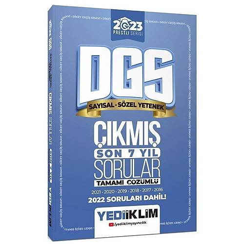 Yediiklim  2023 DGS Tamam zm Son 7 Yl km Sorular