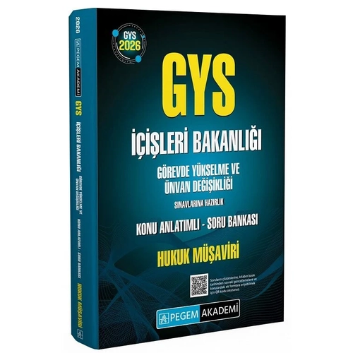 Pegem 2026 GYS ��i�leri Bakanl��� Hukuk M��aviri Konu Anlat�ml� Soru Bankas� G�revde Y�kselme Pegem Akademi Yay�nlar�
