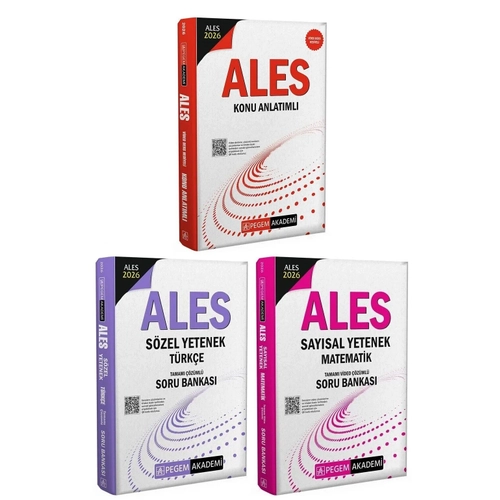Pegem 2026 ALES Konu + Soru Bankas� 3 l� Set Pegem Akademi Yay�nlar�