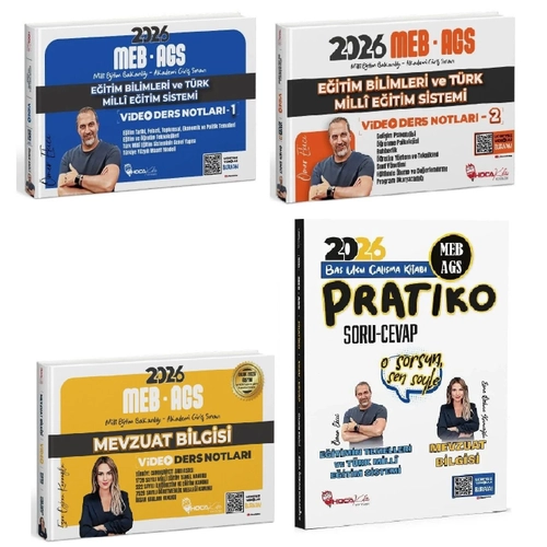 YEN� AGS - Hoca Kafas� 2026 MEB-AGS E�itimin Temelleri + E�itim Bilimleri + Mevzuat Bilgisi Video Ders Notlar� + Pratiko Soru Cevap 4 l� Set- �mer Ekici, Esra �zkan Karao�lu Hoca Kafas� Yay�nlar�