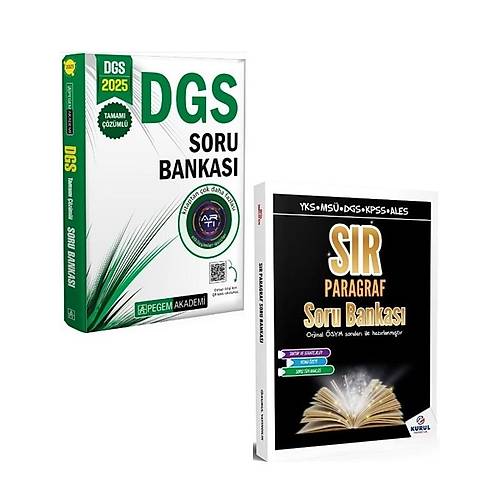 Pegem 2025 DGS Tamam zml Soru Bankas+Kurul SIR Paragraf Soru Bankas Seti
