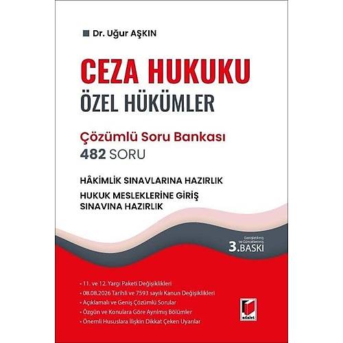 Adalet Yay�nevi Ceza Hukuku �zel H�k�mler ��z�ml� Soru Bankas� U�ur A�k�n, Eyl�l 2026